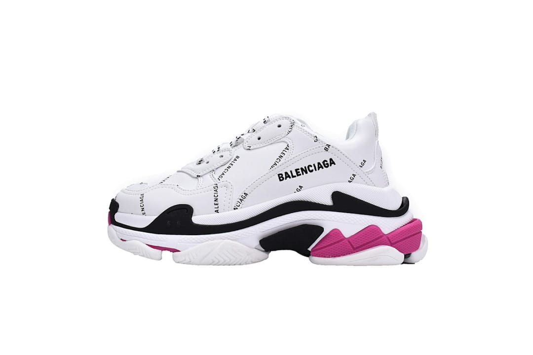 Balenciaga Triple S Letter White Rose Red