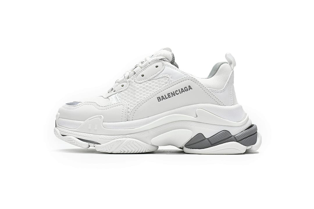 Balenciaga Triple S White Silver