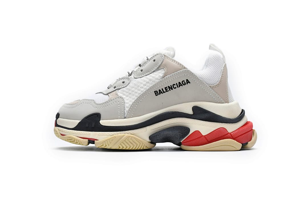 Balenciaga Triple S White Dark Grey Red