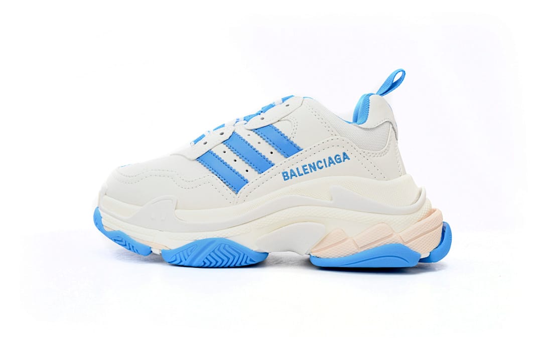 adidas x Balenciaga Triple S White And Blue Bars