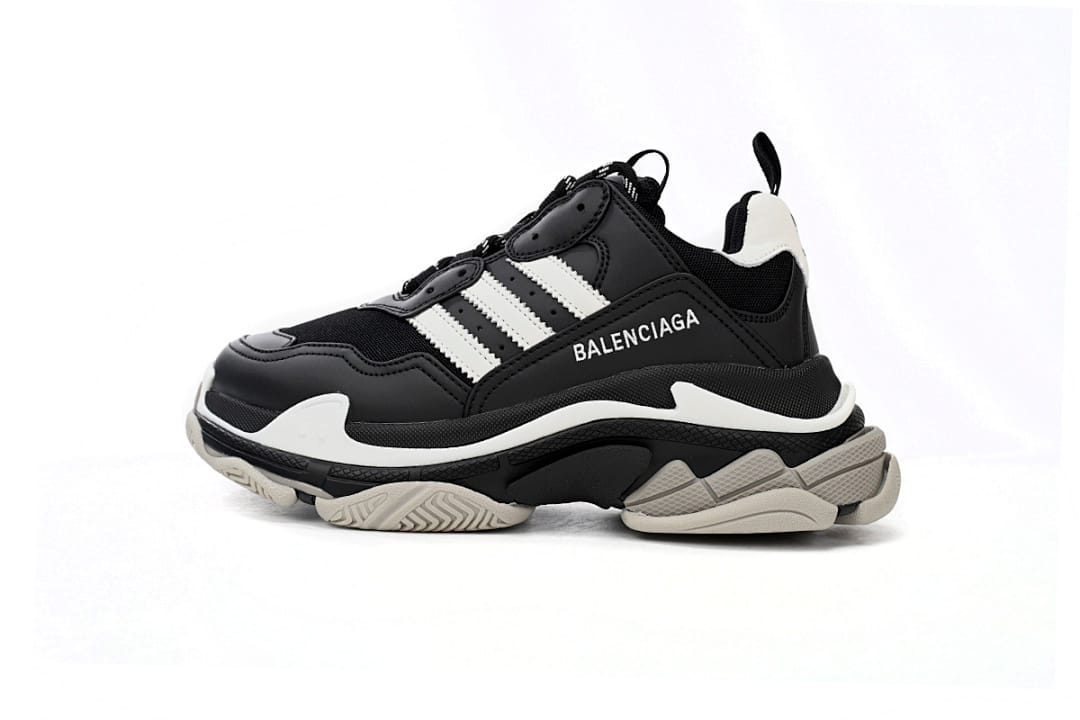 adidas x Balenciaga Triple S Black And White Bars