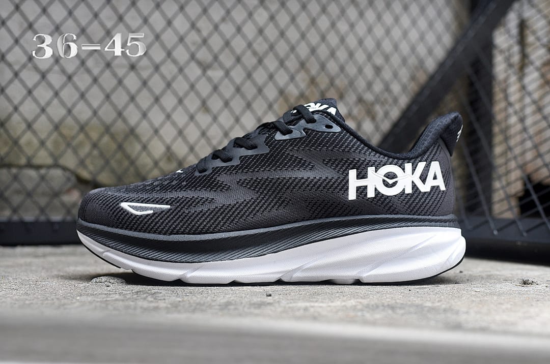 HOKA Clifton 9 'Black White'