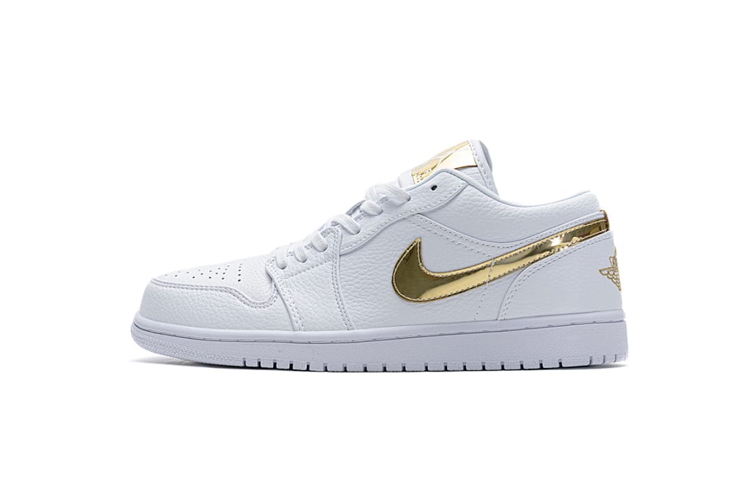 Air Jordan 1 Low White Metallic Gold