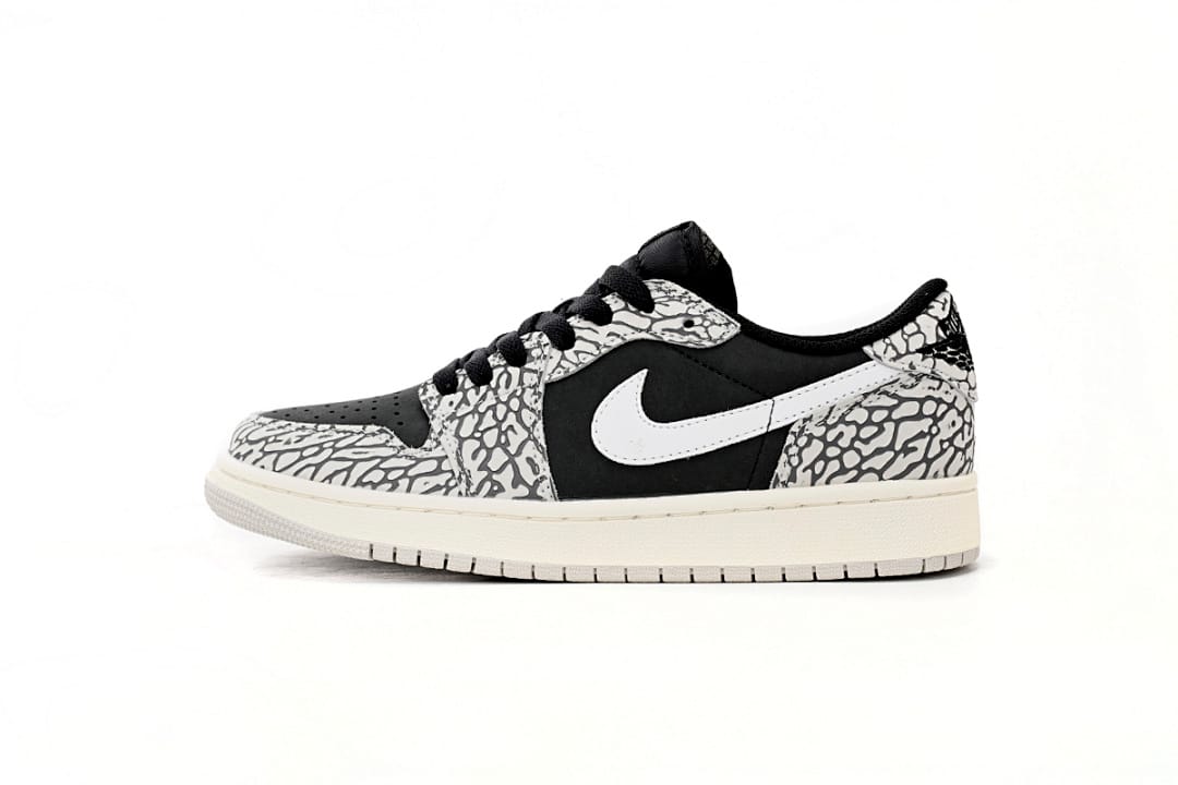 Air Jordan 1 Low Black Gray Burst