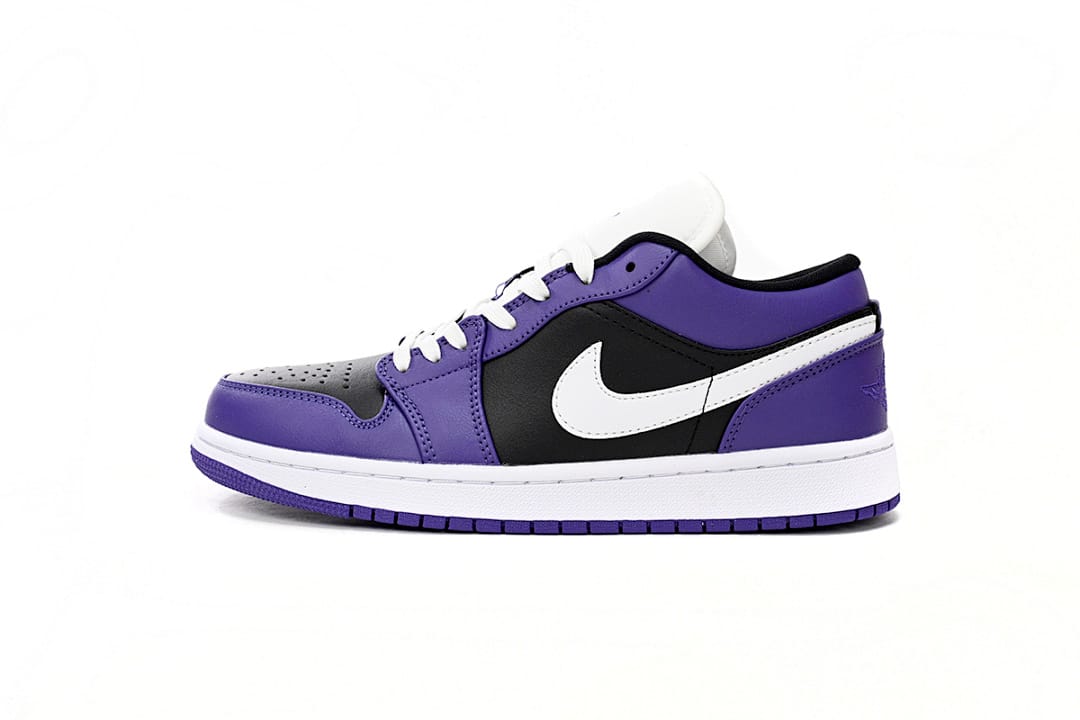 Air Jordan 1 Low Black Purple Splice