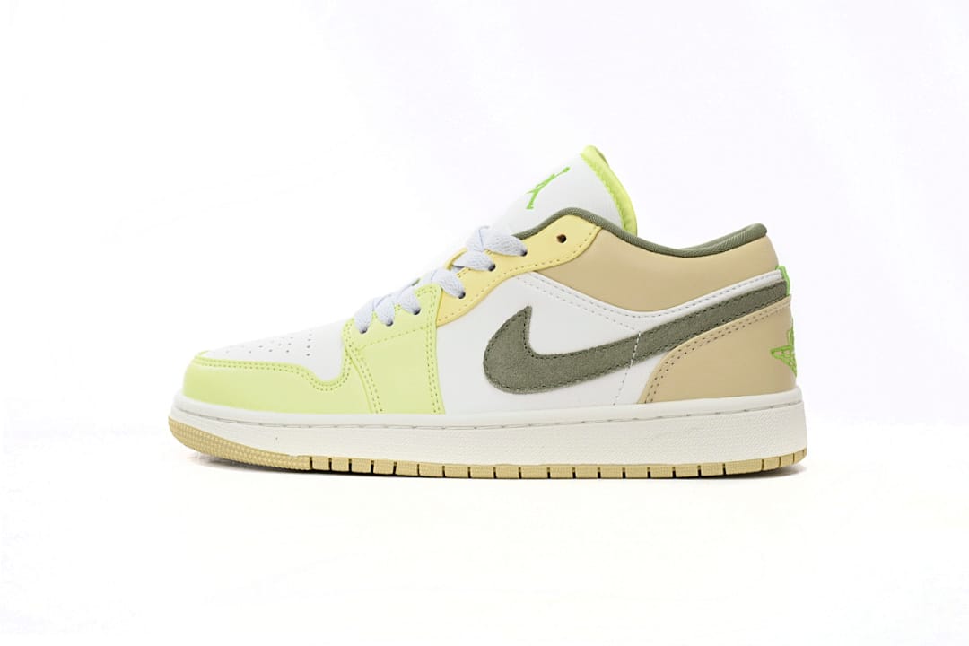Air Jordan 1 Low Green White (Colorway 2)