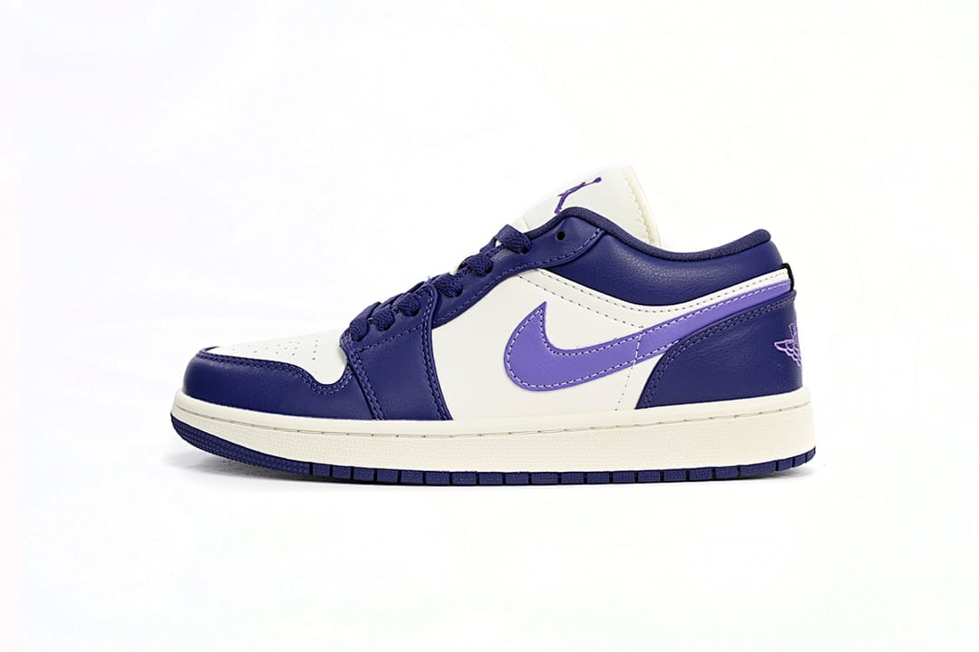 Air Jordan 1 Low Sail White Purple