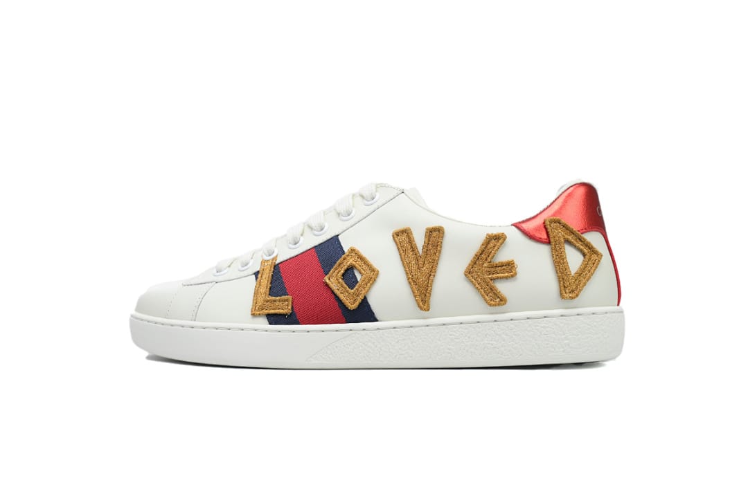 Gucci Ace Triple White “LOVED”