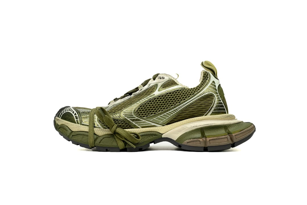 Balenciaga 10th Gen Distressed Black Military Green