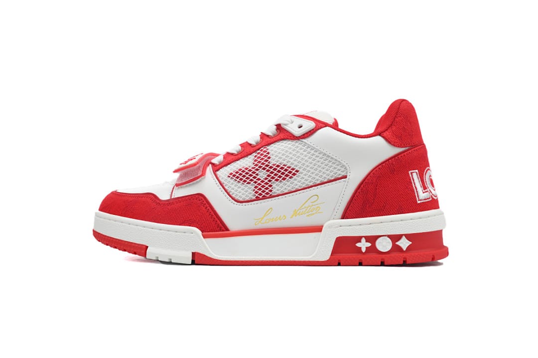 Louis Vuitton LV Trainer Velcro Rose Red