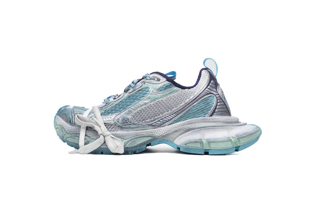 Balenciaga 10th Gen Distressed White Silver Blue
