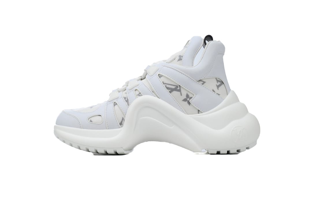 Louis Vuitton LV Archlight White Stripe Grey Print Sneakers