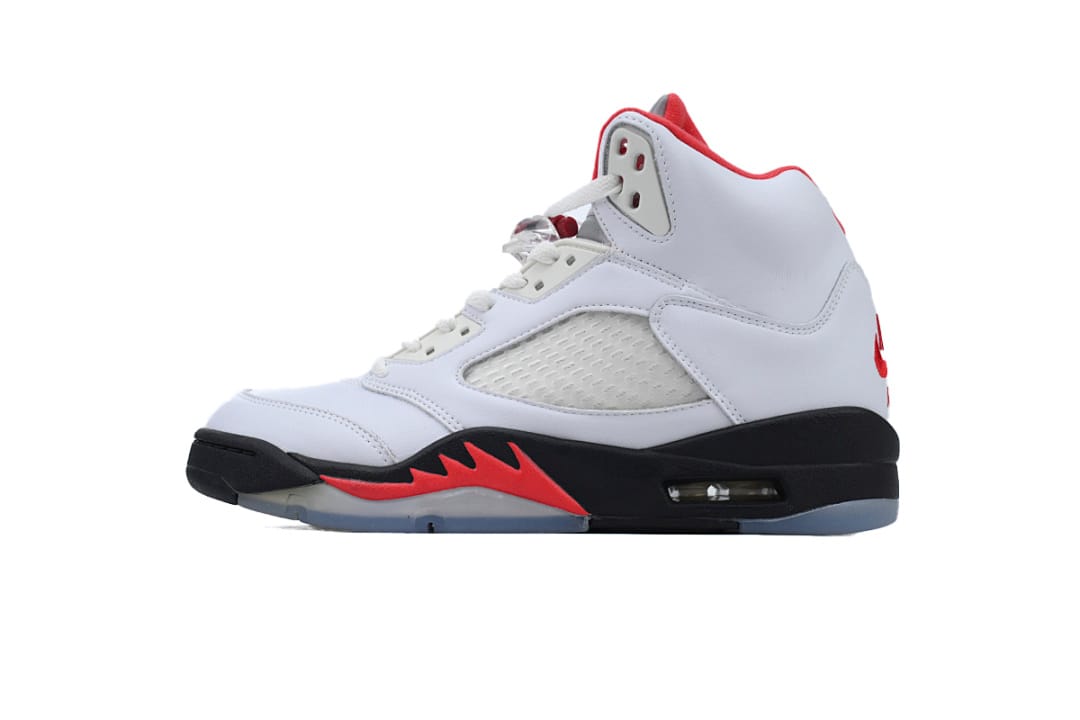 Air Jordan 5 Retro White Black Silver