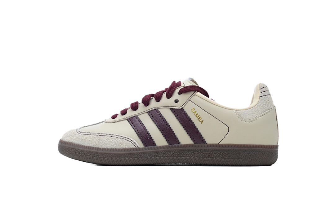 Adidas Samba OG Wonder White Maroon
