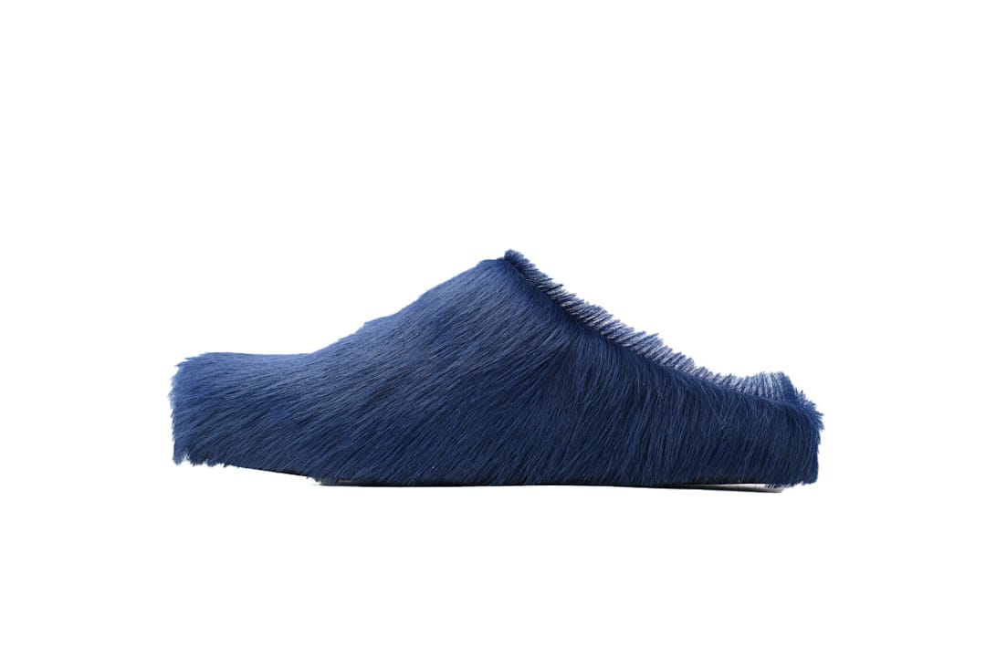 Marni Furry Navy Fussbett Dark Blue