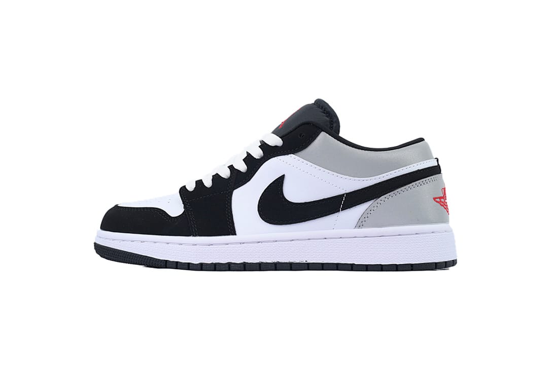Air Jordan 1 Low Reflective White Fire Red Black Matte Silver