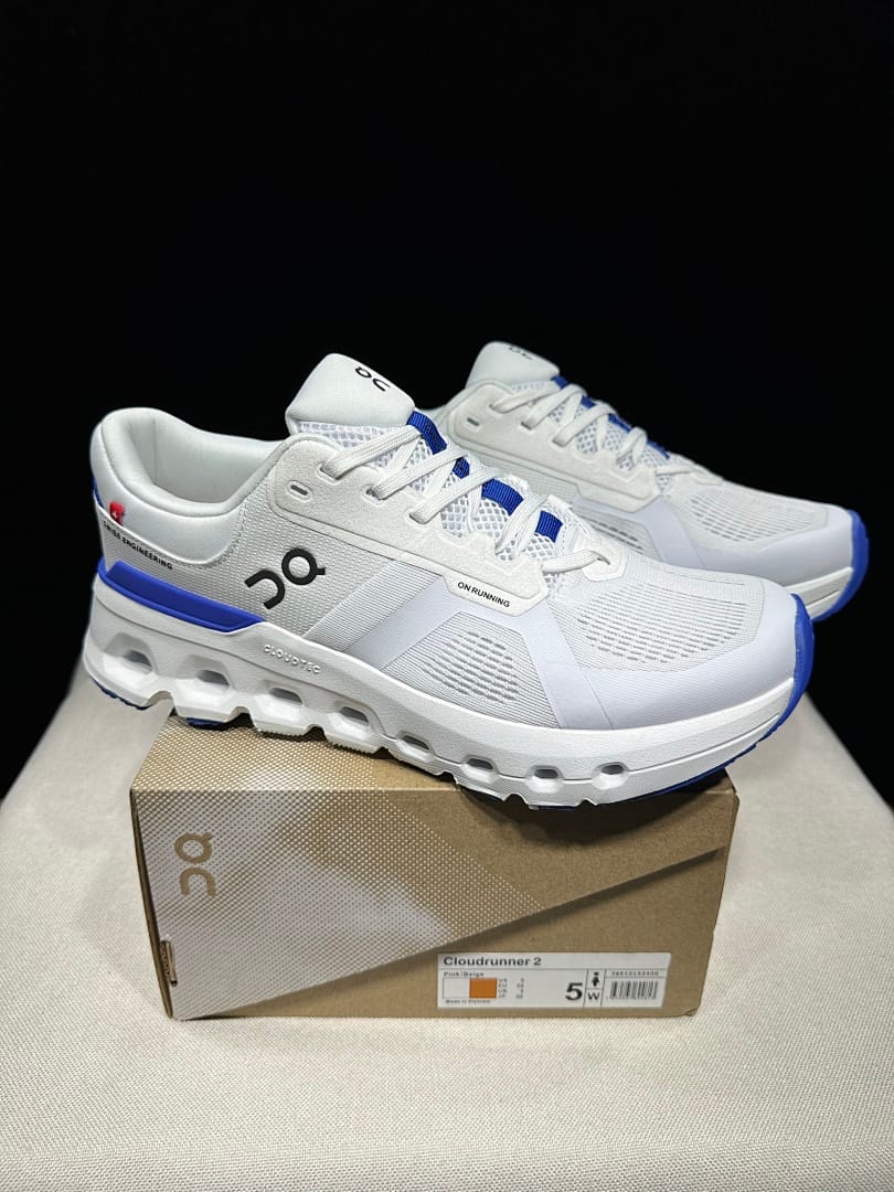 On Cloudrunner 2 'White Blue'