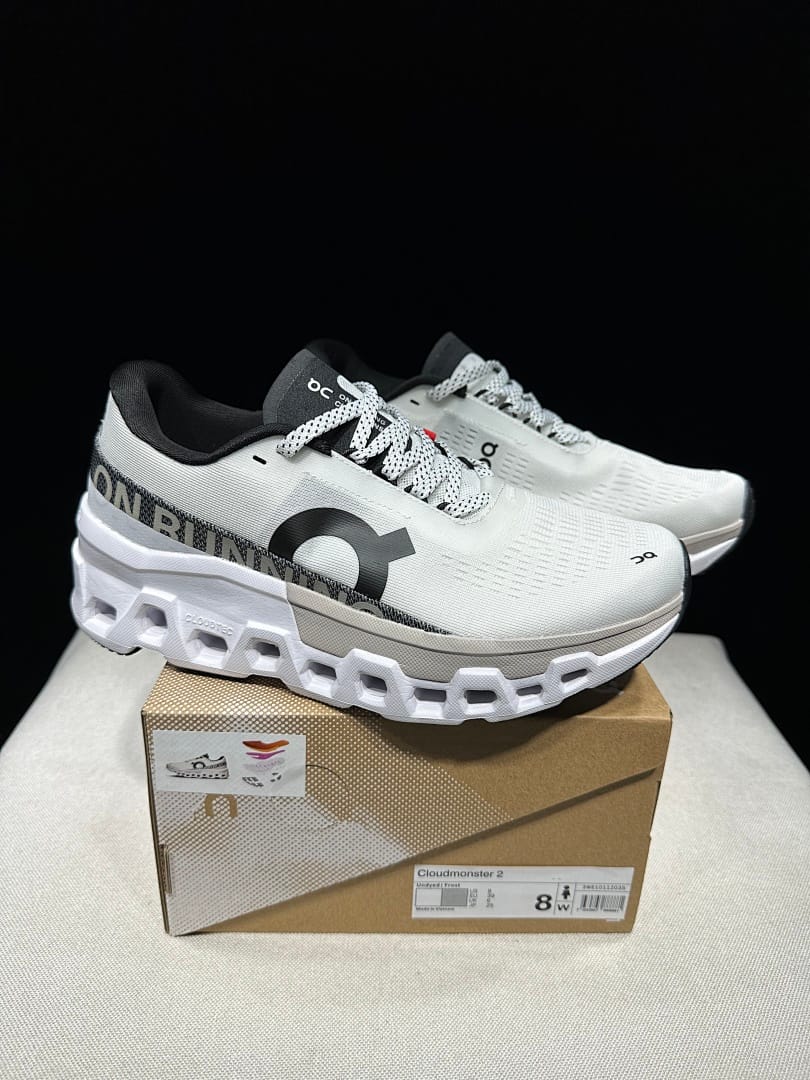 On Cloudmonster 2 'Undyed Natural Mist White'