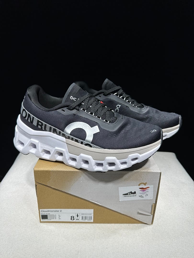 On Cloudmonster 2 'Black Mist White'