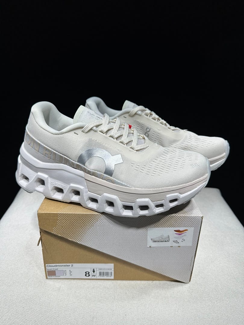 On Cloudmonster 2 'Soft Gauze Mist White'