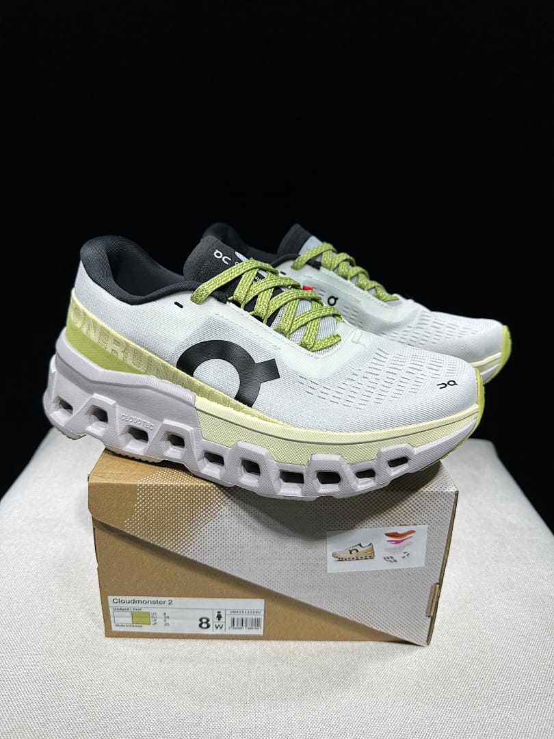 On Cloudmonster 2 'Undyed Natural Lemon Yellow'