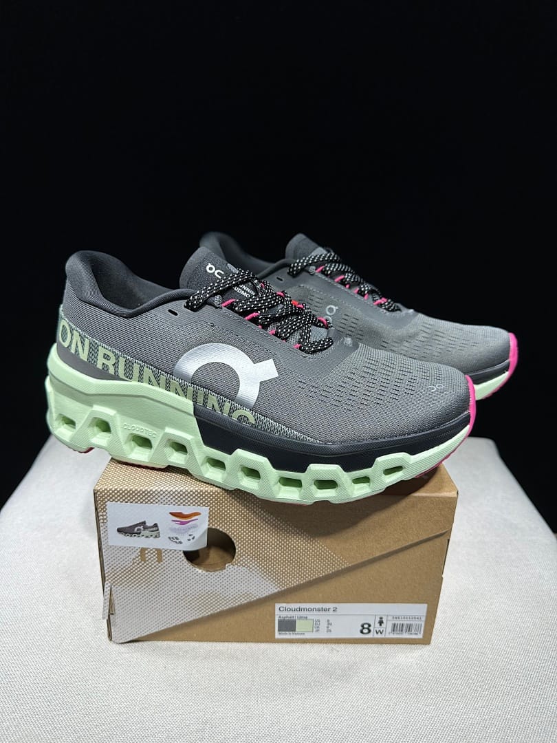 On Cloudmonster 2 'Almond Lima Bean Green'