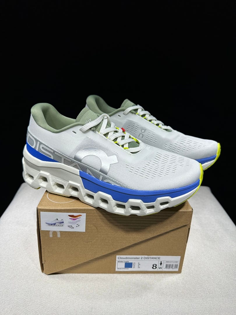 On Cloudmonster 2 'White Teal Blue'