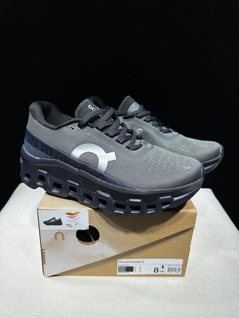 On Cloudmonster 2 'Almond Iron Black'