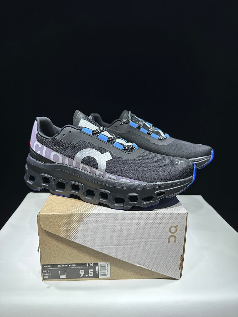 On Cloudmonster 'Black Purple Blue'