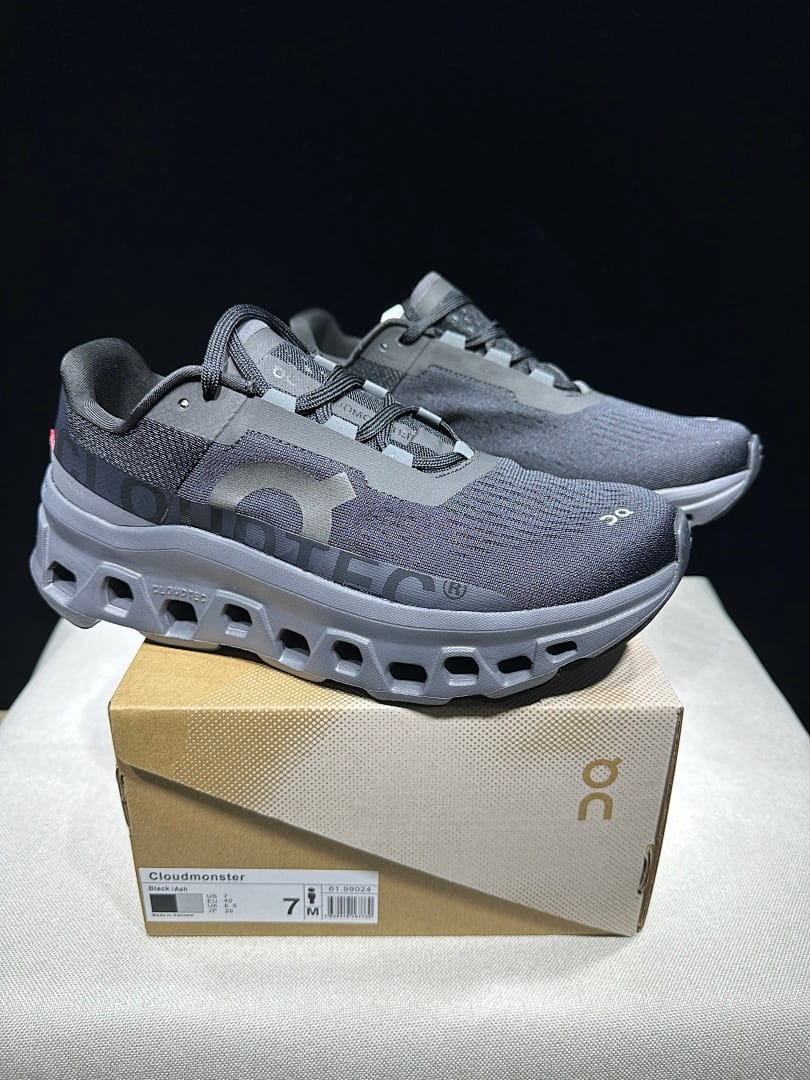 On Cloudmonster 'Black Grey'