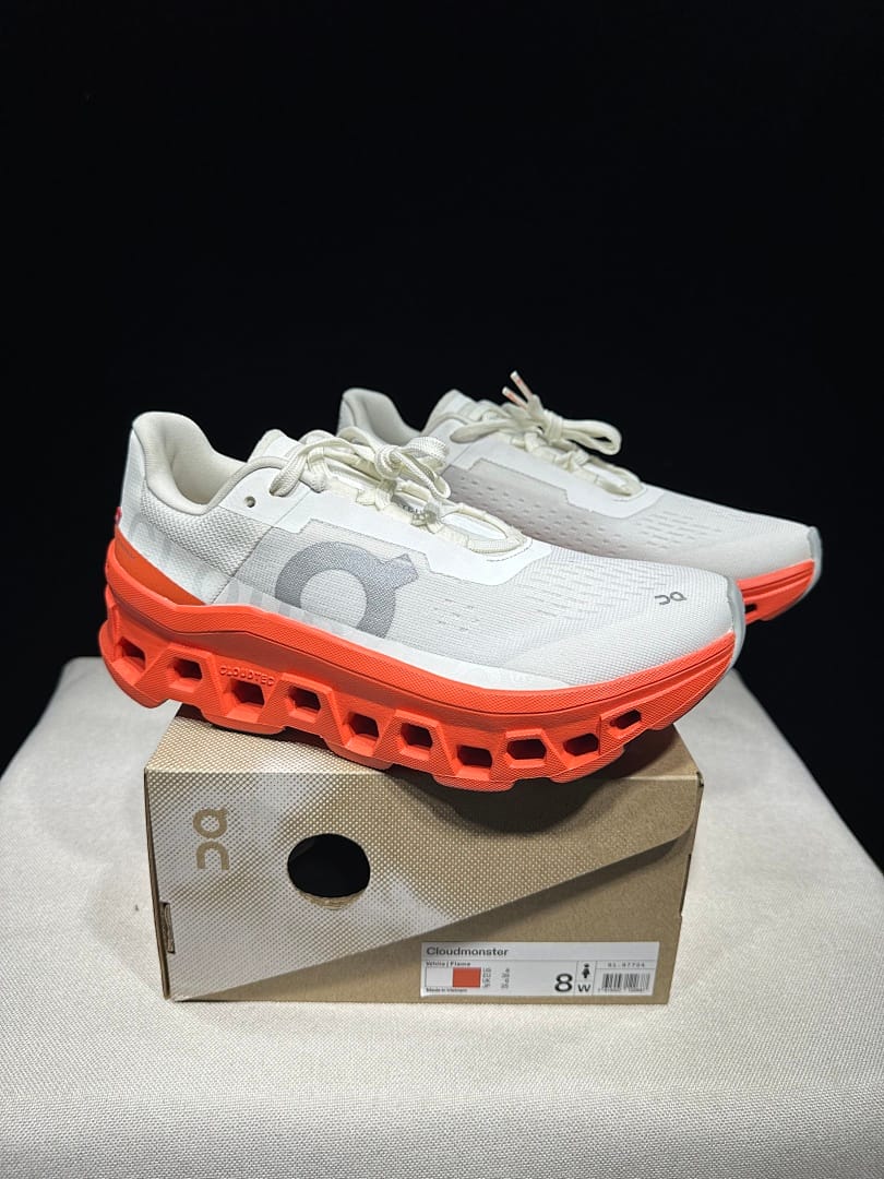On Cloudmonster 'White Tangerine'