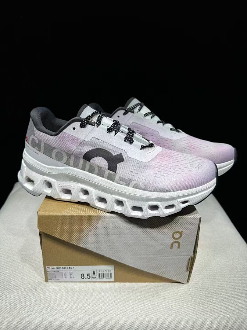 On Cloudmonster 'White Purple'