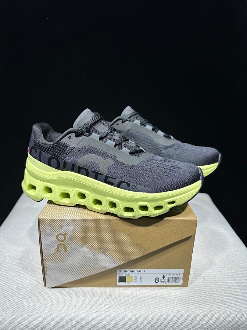 On Cloudmonster 'Black Acacia Yellow'