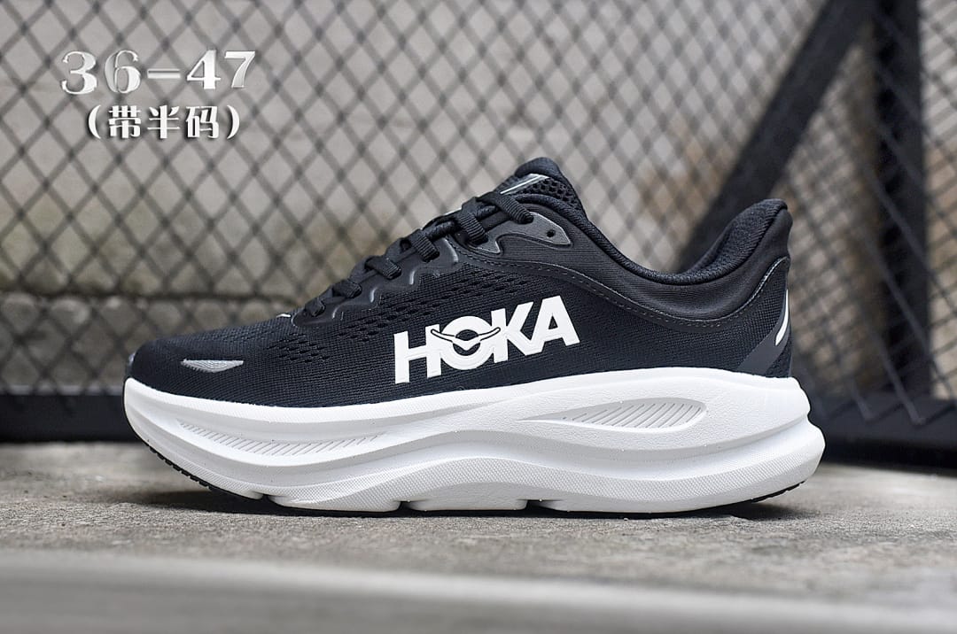 HOKA Bondi 9 'Black White'