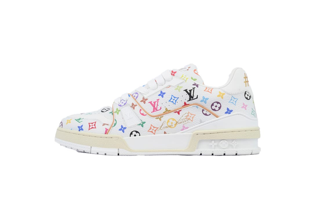 Louis Vuitton LV Trainer Triple White Murakami Takashi