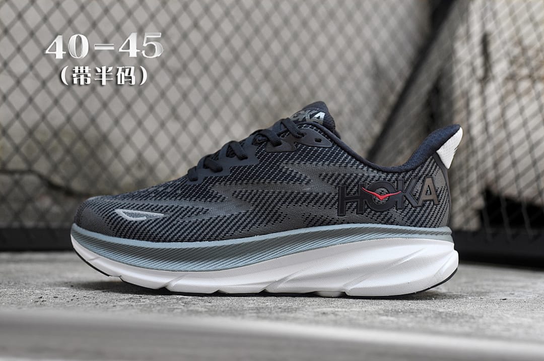 HOKA Clifton 9 'Grey Black'
