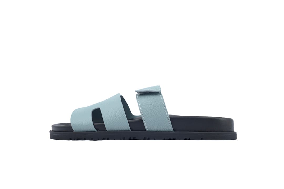 Hermes Slipper Strap Slippers Blue
