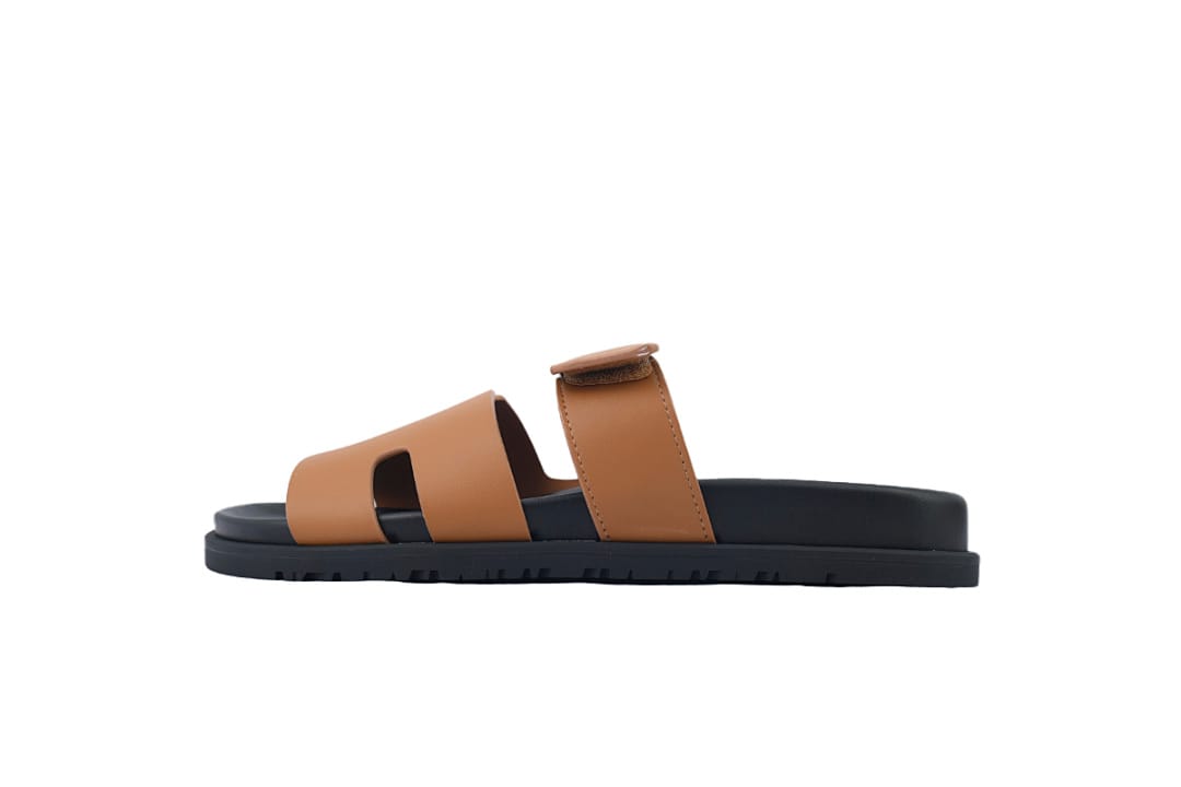 Hermes Slipper Strap Slippers Brown