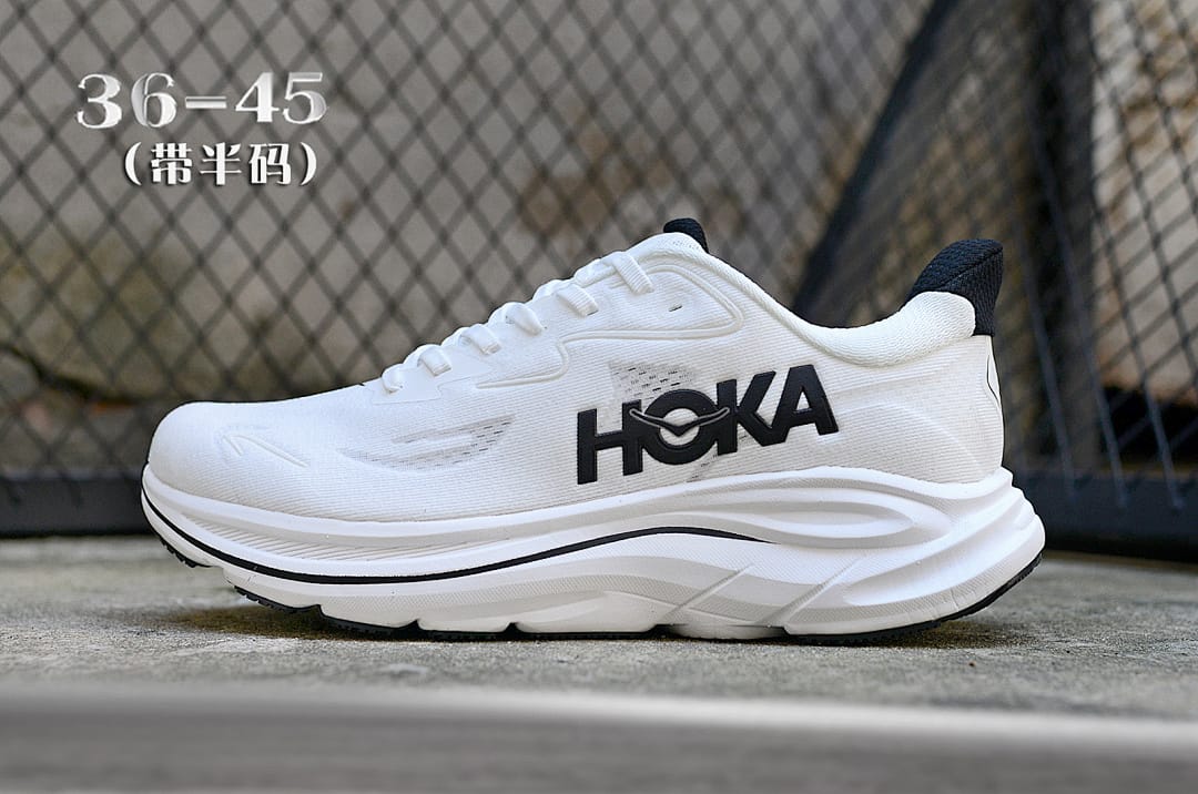 HOKA Clifton 10 'White Black' (Colorway 2)