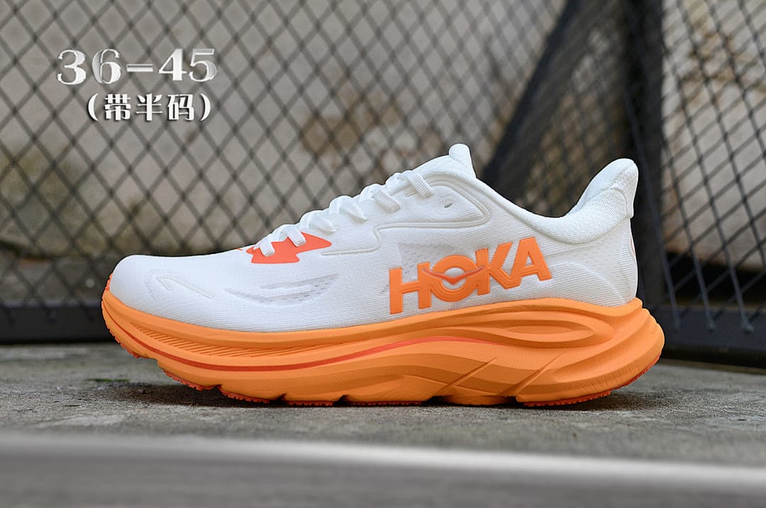 HOKA Clifton 10 'White Orange'