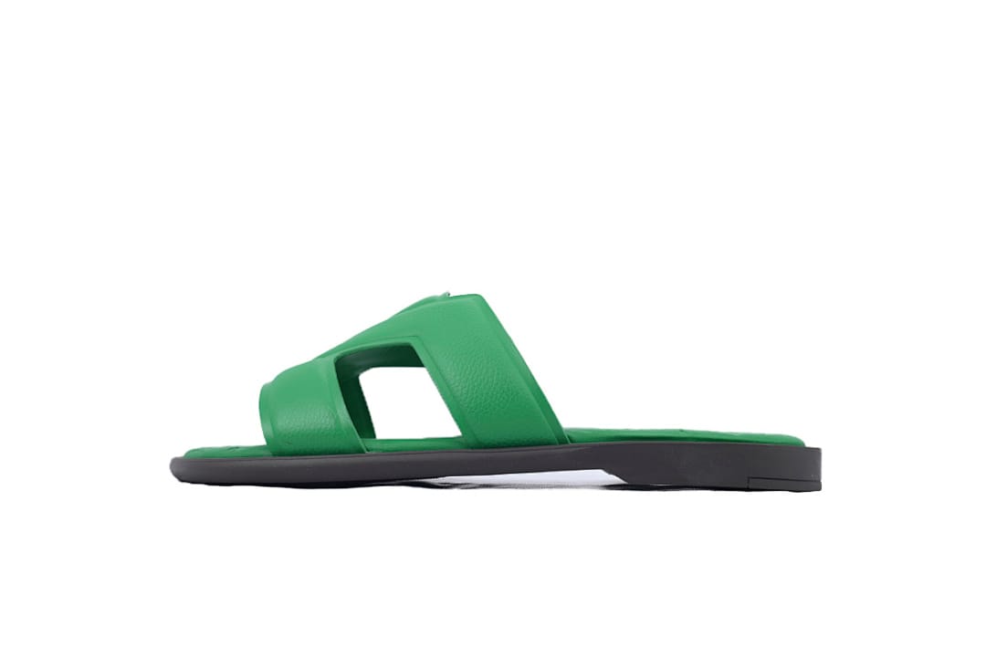 Louis Vuitton LV Slipper Strap Slippers Oasis Green Glossy Surface
