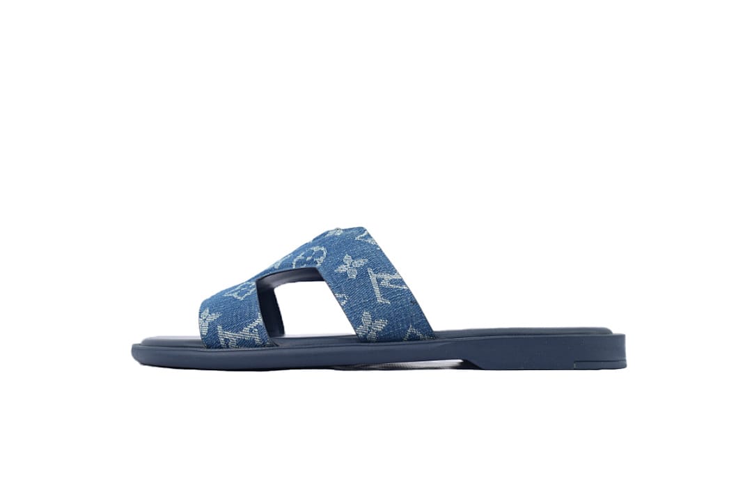 Louis Vuitton LV Slipper Strap Slippers Oasis Blue Cloth