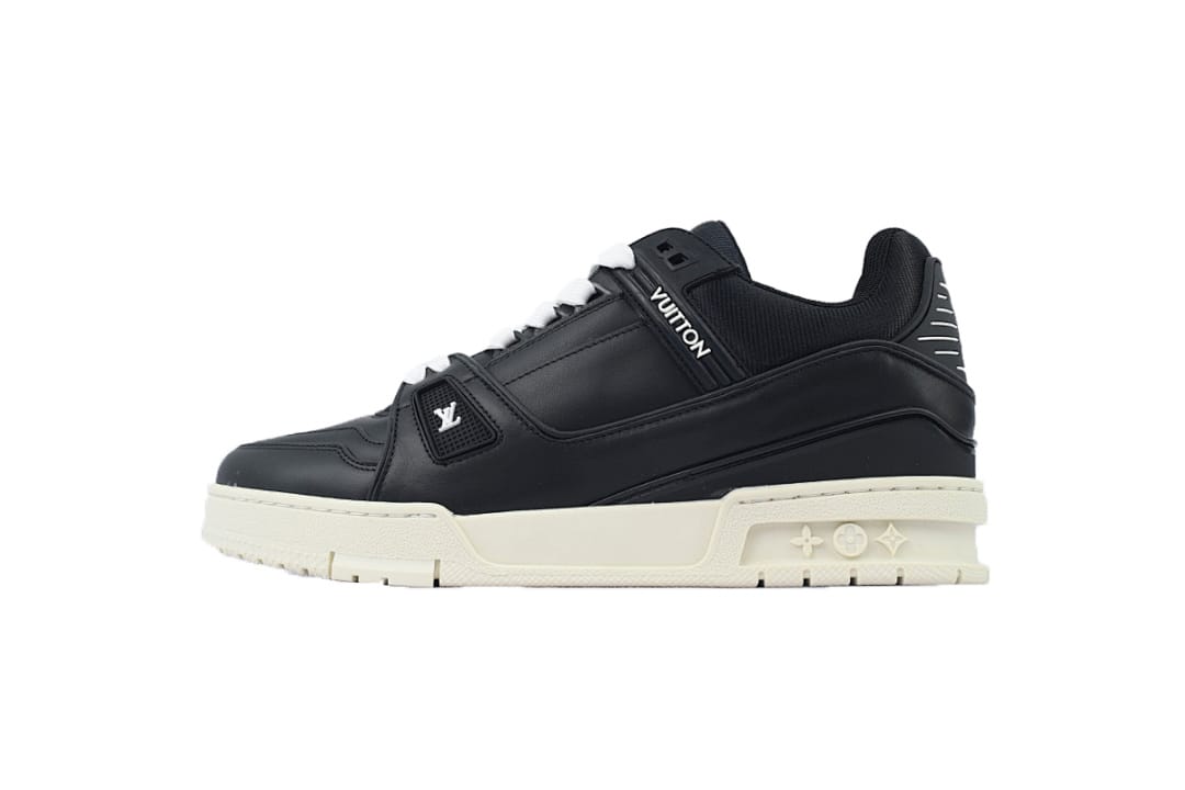 Louis Vuitton LV Trainer Black Skin And White Background
