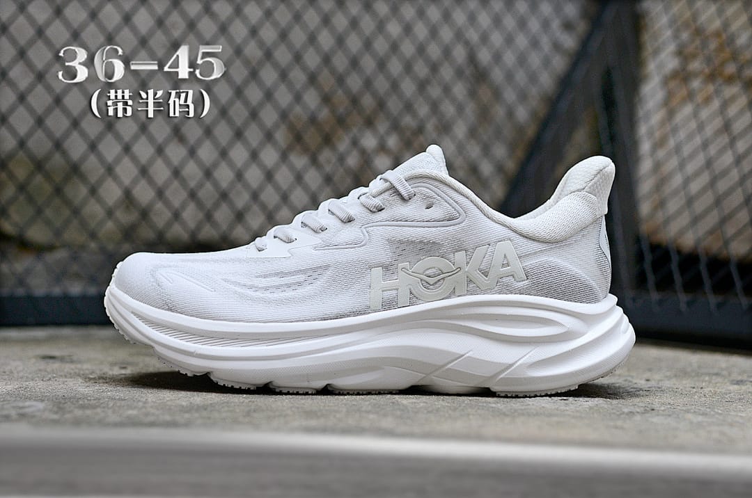 HOKA Clifton 10 'White Grey'
