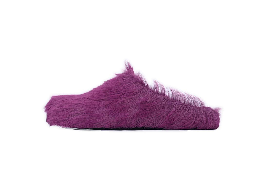 Marni Furry Burgundy Wine Red