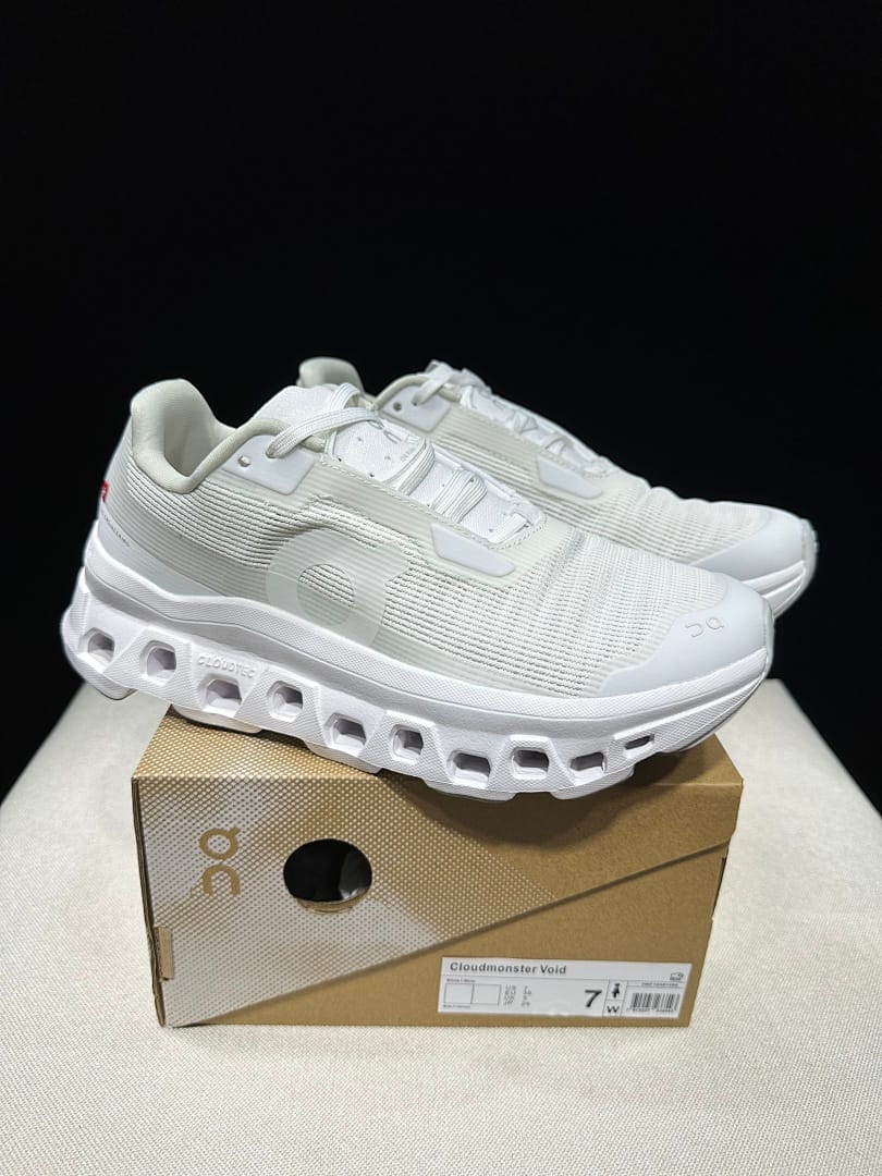 On Cloudmonster Void 'Triple White'
