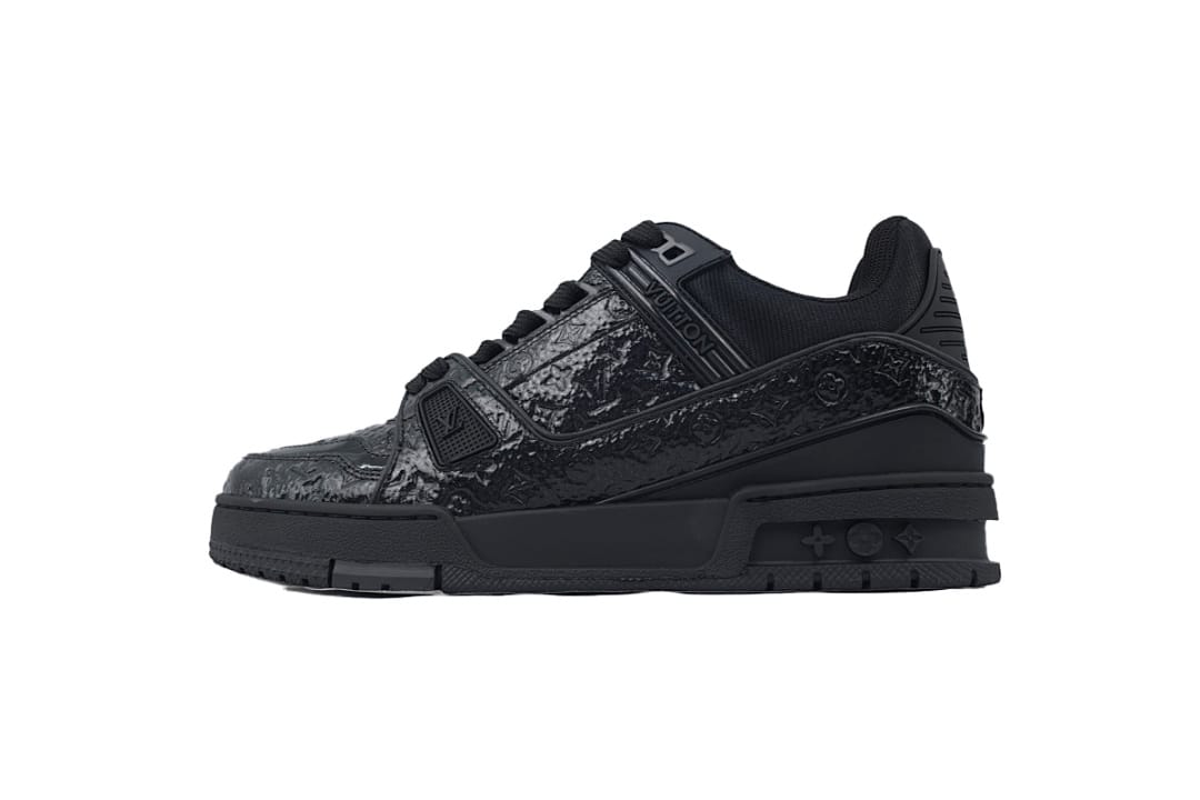 Louis Vuitton LV Trainer Black Lychee Patent Leather