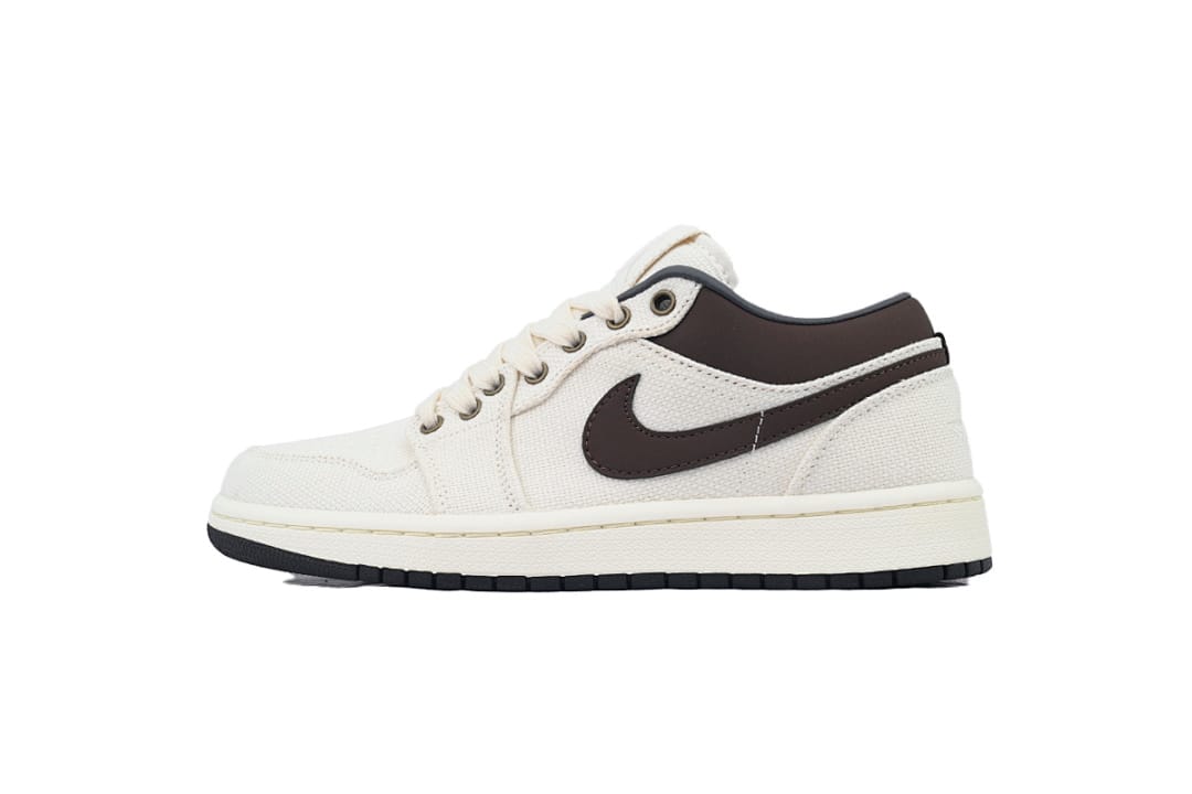 Air Jordan 1 Low Ivory Baroque Brown