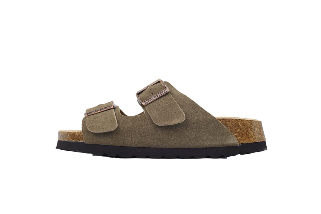 Birkenstock Slipper Grey Green Boston Soft Footbed Grayish