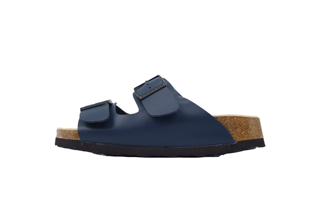 Birkenstock Slipper Blue Boston Soft Footbed Leather Surface
